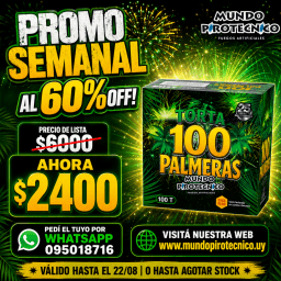 Torta 100 Palmeras - 100 Tiros - NUEVO 2025