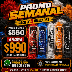Pack Doble Humo x 3u. (Rojo, azul, blanco, amarillo, negro)