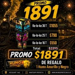 Ke lo ke 36 tiros + ke lo ke 25 tiros + ke lo ke 16 tiros + humo amarillo y negro DE REGALO 
