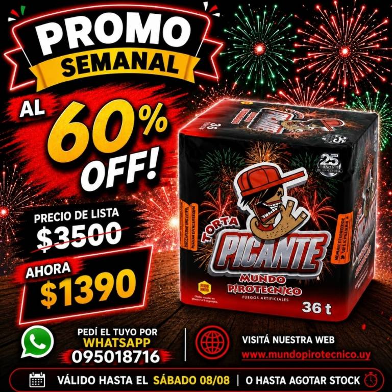Torta Picante 36 tiros - Nuevo 2025