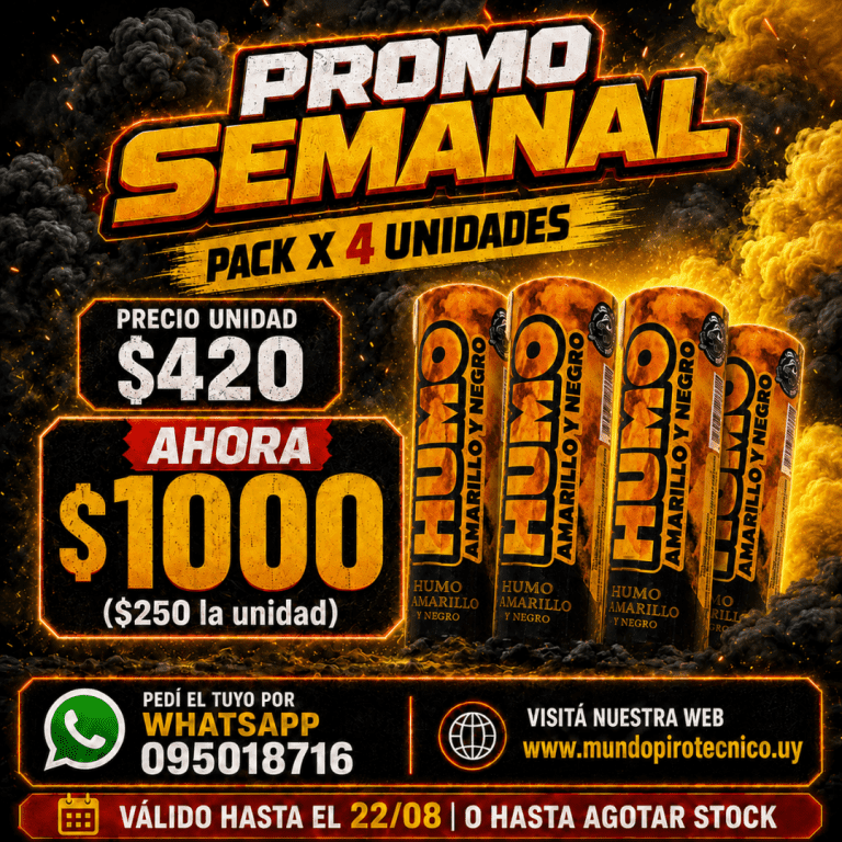 Pack Humo x 4u. Amarillo/Negro Pack Humo x 4u. Amarillo/Negro