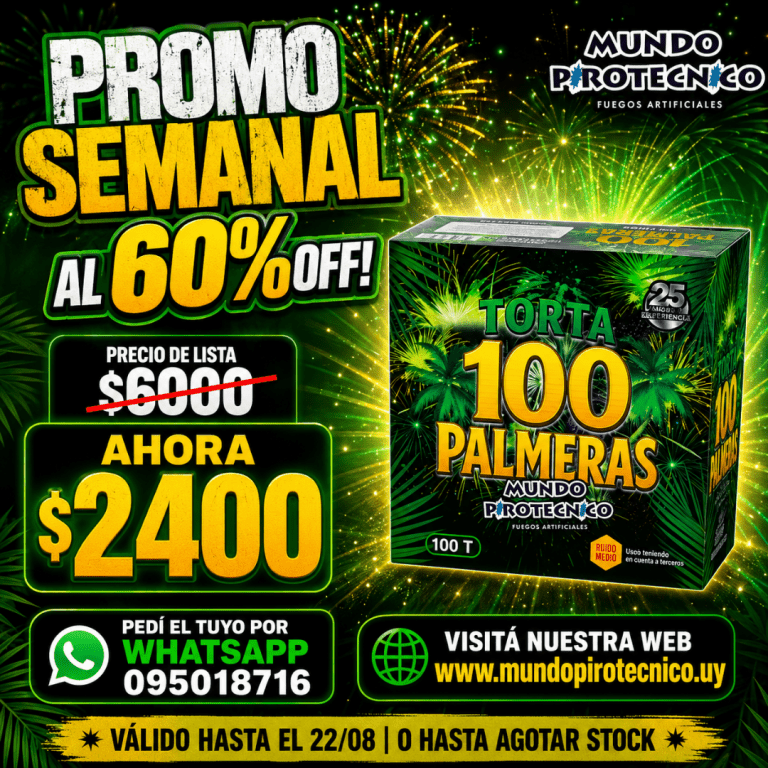 Torta 100 Palmeras - 100 Tiros - NUEVO 2025 Torta 100 Palmeras - 100 Tiros - NUEVO 2025