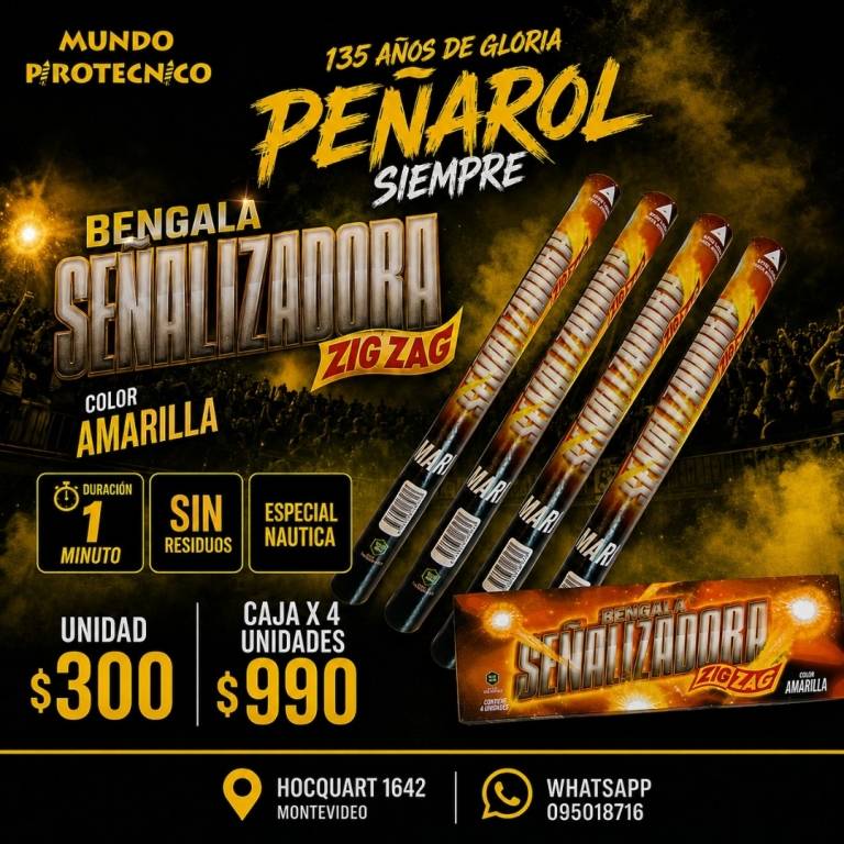 Bengala Se�alizadora Pack x4 (Amarillo, Rojo o Verde)